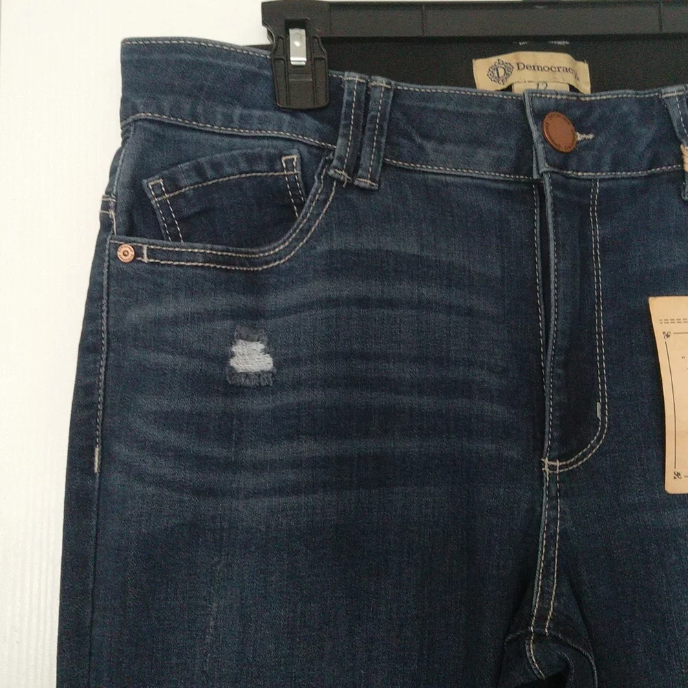 Nwt Democracy Women's Itty Bitty Boot cut Flare Absolution Denim Jeans Sz 12 - Picture 5 of 11